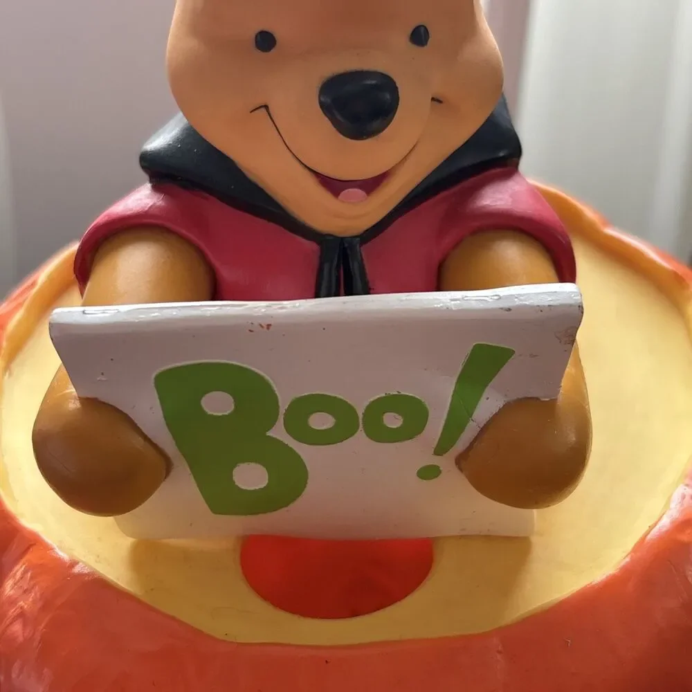 Vintage Winnie The Pooh Halloween Pumpkin Jack O Lantern Disney 11